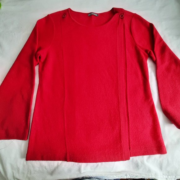 - Eric Alexandre sweater.Red wool. Size Large. Long Sleeve - Picture 2 of 9